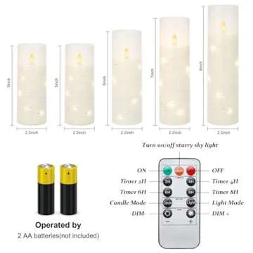 Vicouyi Flameless LED Candles Set with Remote & Timer