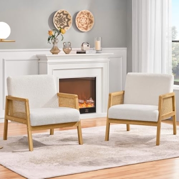 Stylish Yaheetech Boucle Accent Chair Set for Home