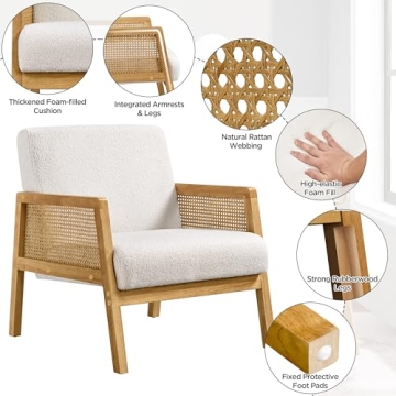 Stylish Yaheetech Boucle Accent Chair Set for Home