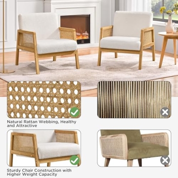 Stylish Yaheetech Boucle Accent Chair Set for Home