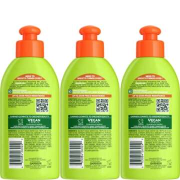 Garnier Fructis Style Anti-Humidity Smoothing Milk for Frizz Resistance, 5.1 Fl Oz, 3 Count, (Packaging May Vary)