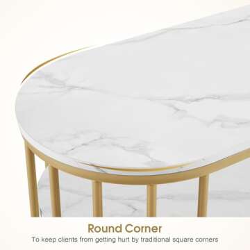 BarberPub Manicure Nail Table Marbling Texture Salon Nail Desk Home Spa Beauty Stylist Equipment 2400