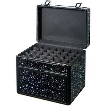Nail Polish Travel Case with Drawer and Dividers