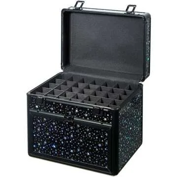Nail Polish Travel Case with Drawer and Dividers