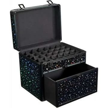 Nail Polish Travel Case with Drawer and Dividers