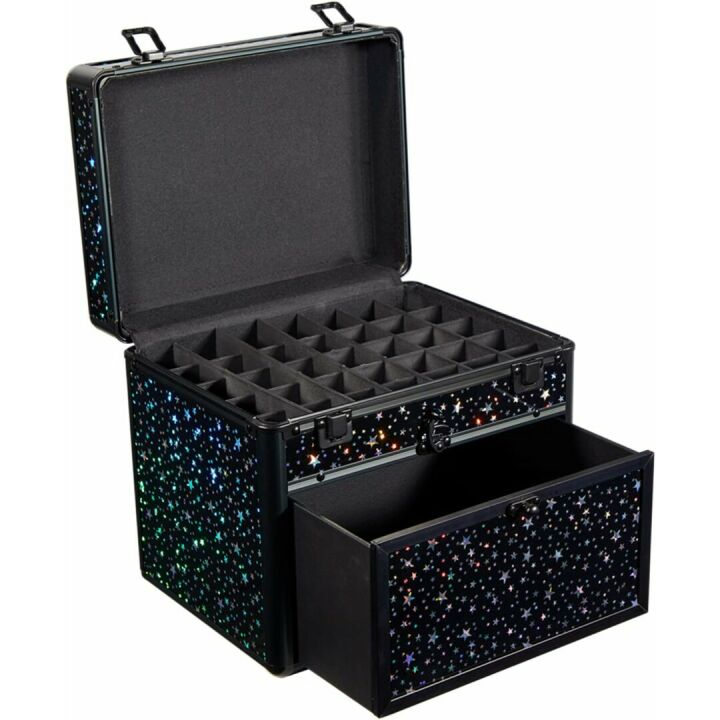 Nail Polish Travel Case with Drawer and Dividers