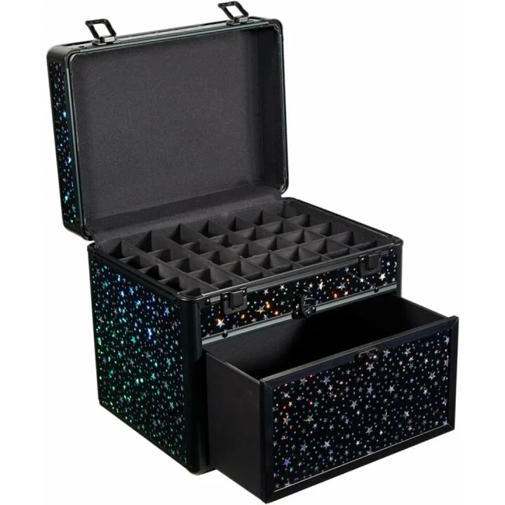 Nail Polish Travel Case with Drawer and Dividers