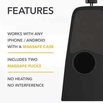 TWRAPS Dual Wireless Charging Pad for Ford Mustang Mach-E, Magnetic Charger for iPhone 15 14 13 12 C...