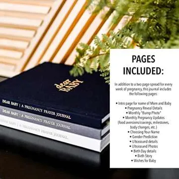 Dear Baby Pregnancy Prayer Journal (Gray, 110 Pages) - Christian Pregnancy Journal For Milestones - Pregnancy Memory Book - Gifts For Expecting Moms