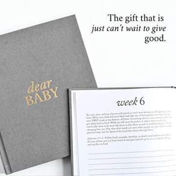 Dear Baby Pregnancy Prayer Journal (Gray, 110 Pages) - Christian Pregnancy Journal For Milestones - Pregnancy Memory Book - Gifts For Expecting Moms