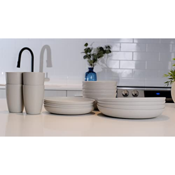 Eco-Friendly Wheat Straw Dinnerware Set Unbreakable Microwave Safe