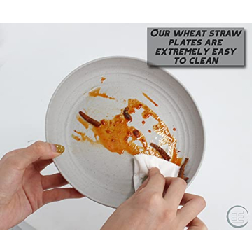 Eco-Friendly Wheat Straw Dinnerware Set Unbreakable Microwave Safe