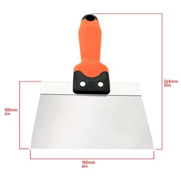 ZZHXSM Degreasing Blade Stainless Steel Putty Knife 6" Stainless Steel Putty Scraper Cleaning Scraper for Taping Paint Wall Floor Tile Windows