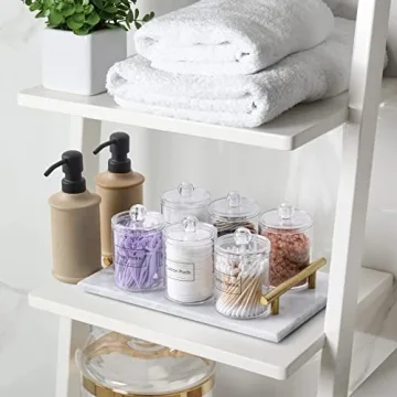 AOZITA 18-Piece Qtip Holder Set - Stylish Organization Solution