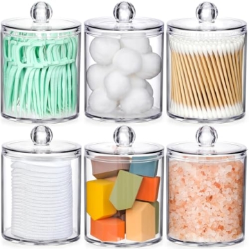 AOZITA 18-Piece Qtip Holder Set - Stylish Organization Solution