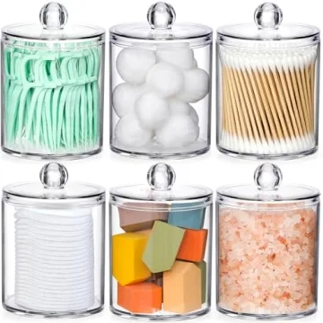 AOZITA 18-Piece Qtip Holder Set - Stylish Organization Solution