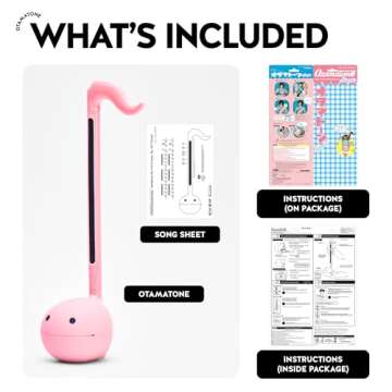 Otamatone Japanese Electronic Musical Instrument Portable Music Synthesizer from Japan by Maywa Denki Studio Award Winning, Educational Fun Gift for Children, Teen & Adults - Strawberry