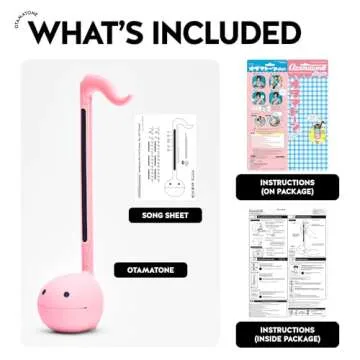 Otamatone Japanese Electronic Musical Instrument Portable Music Synthesizer from Japan by Maywa Denki Studio Award Winning, Educational Fun Gift for Children, Teen & Adults - Strawberry