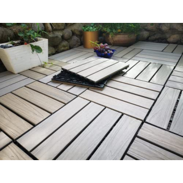 Buimpome Wood-Plastic Outdoor Flooring Tiles 3D Organic