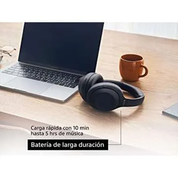 Sony WH-1000XM4 Wireless Premium Noise Canceling Overhead Headphones - 30hr Battery Life, Over Ear Style with Mic for Phone-Call and Alexa Voice Control - Black International Version