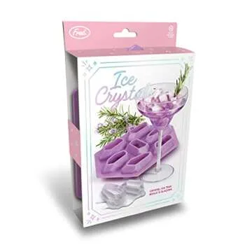 Genuine Fred CRYSTAL ICE TRAY, Silicone Ice Tray, Purple, 7.6 x 5 x 1.4 inches