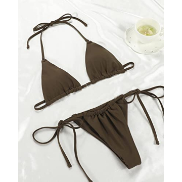 Women Halter String Bikini Set - Sexy Thong Swimwear