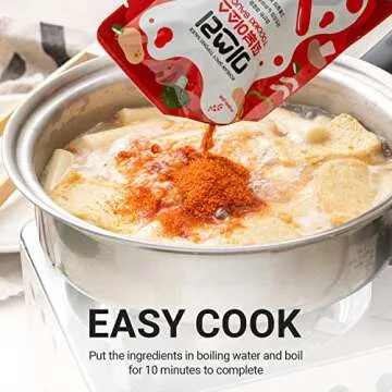 MISSLEE Tteokbokki Sauce Mix, for Quick & Easy tteokbokki at home, 5 Pack, 2 Servings each, Level 2 Original, Authentic Korean Flavor with Balanced Spiciness, Korean Sauce for Rice Cakes, Stir-Fries & More (1.76oz(pack of 5), Mild&Sweet)