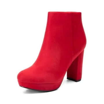 DREAM PAIRS Women's High Heel Ankle Boots - Stylish Chunky Platform Booties for Any Occasion