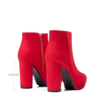 DREAM PAIRS Women's Stylish High Heel Ankle Boots