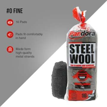 Pandora Steel Wool #0 - Premium Cleaning Pads for All Surfaces