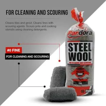 Pandora Steel Wool #0 - Premium Cleaning Pads for All Surfaces