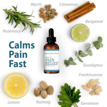 Frankincense and Myrrh Foot Pain Relief Rubbing Oil, Neuropathy Pain Relief for feet, Frankincense Essential Oil, Diabetic Lotion & Cream, Nerve, Neuropathy & Restless Legs Syndrome, Maximum Strength