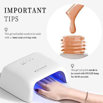 MAYCHAO Jelly Gel Nail Polish -15ML Nude Brown Jelly Gel Polish Soak Off UV LED Sheer Brown Nail Polish for DIY Manicure Home Salon Nail Art, 0.5 OZ