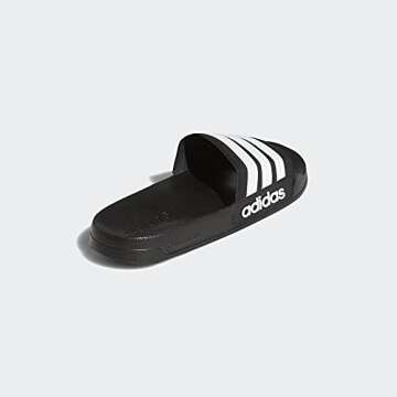 adidas Men's Adilette Shower Slides Black/White/White 10