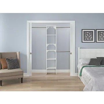 Adjustable Wood Closet Organizer Expandable Rods Shelves