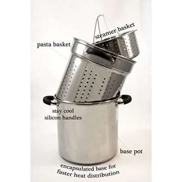 ExcelSteel 12 Qt Multifunction Stainless Steel Cooker