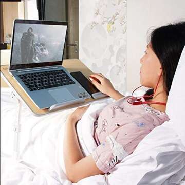 Adjustable Foldable Laptop Table - Work Anywhere Comfortably