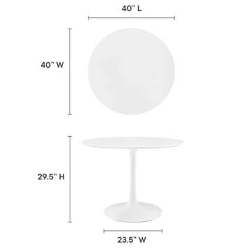Modway Lippa 40" Modern Dining Table - Stylish & Functional