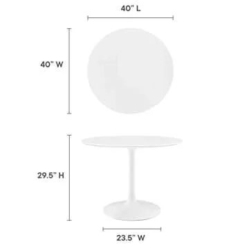 Modway Lippa 40" Modern Dining Table - Stylish & Functional