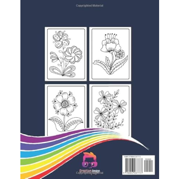 Flower Coloring Book for Kids Ages 6-12 with Fun Illustrations