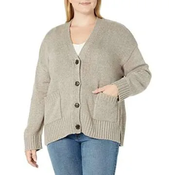 The Drop Brigitte Women's Plus Size Cardigan - Elegant Comfort