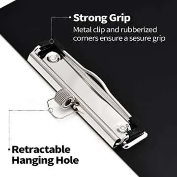 Sooez Plastic Clipboard with Pen Holder - Durable and Stylish