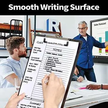 Sooez Plastic Clipboard with Pen Holder - Durable and Stylish