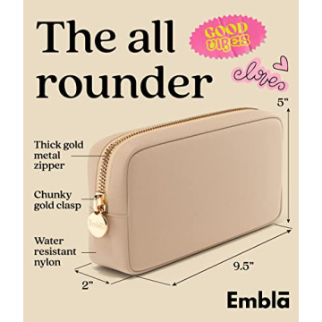 Embla Makeup Bag Travel Pouches for Women and Girls