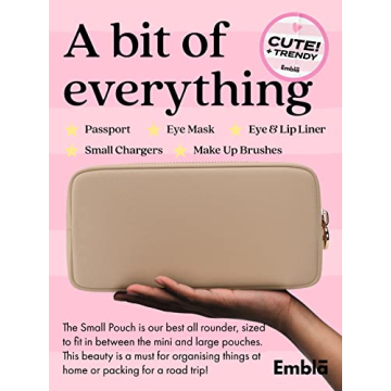 Embla Makeup Bag Travel Pouches for Women and Girls