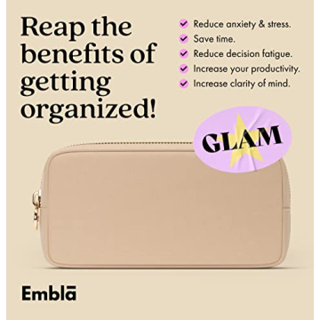 Embla Makeup Bag Travel Pouches for Women and Girls