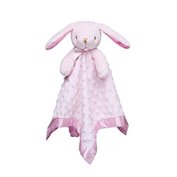 Pro Goleem Loveys for Babies Bunny Security Blanket Baby Girl Gifts Newborn Soft Pink Lovie for Infa...