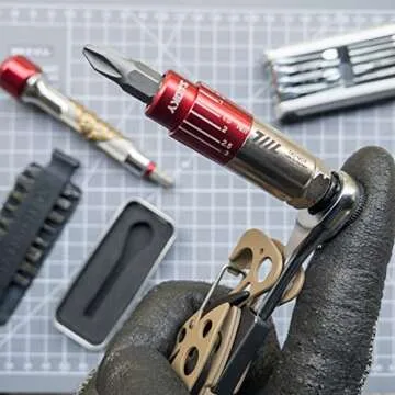 711L Flat End EDC Ratchet Wrench EDC Torque Driver Set I Adjustable Mini Torque Socket For Bike Drone RC Electronics I Accessaries for Multitools