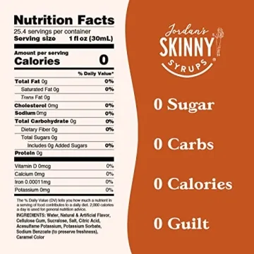 Jordan's Sugar-Free Caramel Mocha Coffee Syrup 25.4 oz