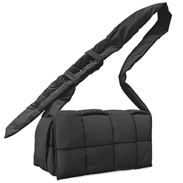 Stylish INPAKSA Puffer Woven Crossbody Bag for Summer